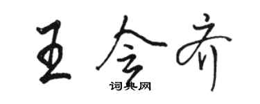 骆恒光王会齐行书个性签名怎么写