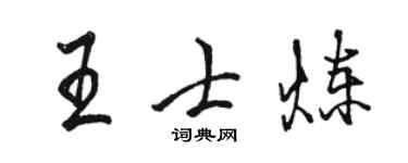 骆恒光王士炼行书个性签名怎么写