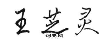骆恒光王芝灵行书个性签名怎么写