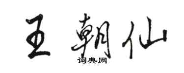 骆恒光王朝仙行书个性签名怎么写