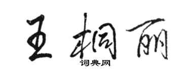 骆恒光王桐丽行书个性签名怎么写
