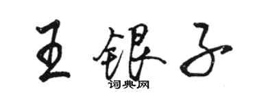 骆恒光王银子行书个性签名怎么写