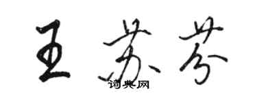骆恒光王苏芬行书个性签名怎么写