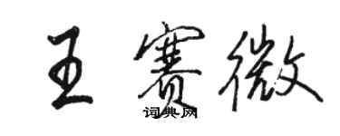 骆恒光王赛微行书个性签名怎么写