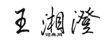 骆恒光王湘澄行书个性签名怎么写