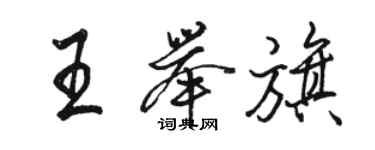 骆恒光王举旗行书个性签名怎么写
