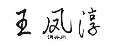 骆恒光王凤淳行书个性签名怎么写