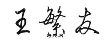 骆恒光王繁友行书个性签名怎么写
