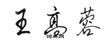 骆恒光王高蓉行书个性签名怎么写