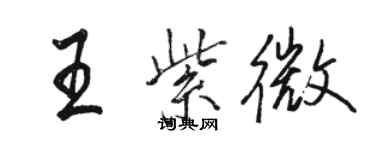 骆恒光王紫微行书个性签名怎么写