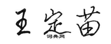 骆恒光王定苗行书个性签名怎么写