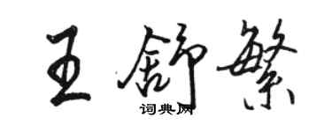 骆恒光王舒繁行书个性签名怎么写