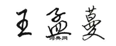 骆恒光王孟蔓行书个性签名怎么写