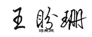 骆恒光王盼珊行书个性签名怎么写