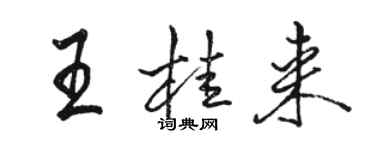 骆恒光王桂来行书个性签名怎么写