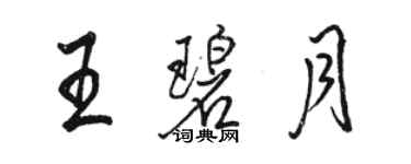 骆恒光王碧月行书个性签名怎么写