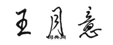 骆恒光王月意行书个性签名怎么写