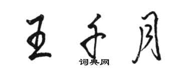 骆恒光王千月行书个性签名怎么写