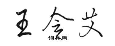 骆恒光王会艾行书个性签名怎么写