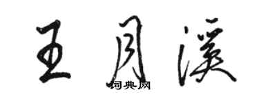 骆恒光王月溪行书个性签名怎么写