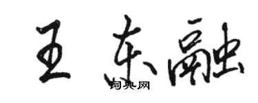 骆恒光王东融行书个性签名怎么写