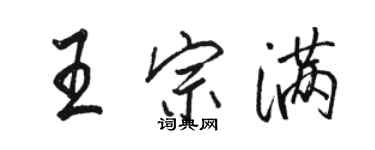 骆恒光王宗满行书个性签名怎么写