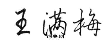 骆恒光王满梅行书个性签名怎么写