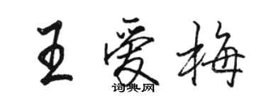骆恒光王爱梅行书个性签名怎么写