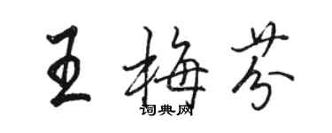 骆恒光王梅芬行书个性签名怎么写