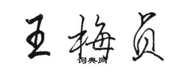 骆恒光王梅贞行书个性签名怎么写