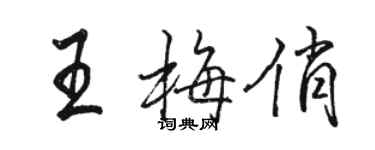 骆恒光王梅俏行书个性签名怎么写
