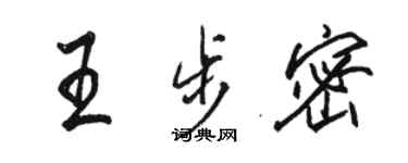 骆恒光王步密行书个性签名怎么写