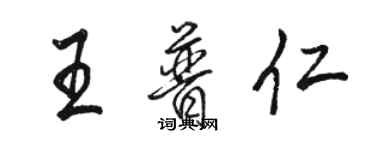 骆恒光王普仁行书个性签名怎么写
