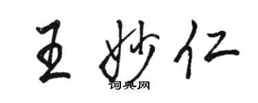 骆恒光王妙仁行书个性签名怎么写