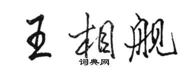 骆恒光王相舰行书个性签名怎么写