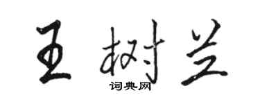 骆恒光王树兰行书个性签名怎么写