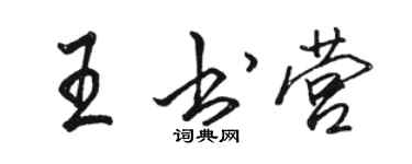 骆恒光王书营行书个性签名怎么写