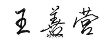 骆恒光王善营行书个性签名怎么写