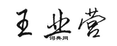 骆恒光王业营行书个性签名怎么写