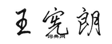骆恒光王宪朗行书个性签名怎么写