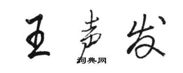 骆恒光王声发行书个性签名怎么写