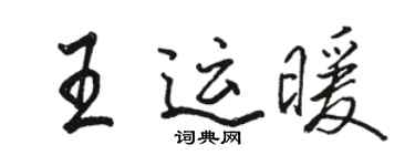 骆恒光王运暖行书个性签名怎么写
