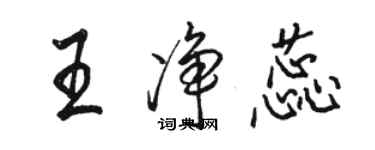 骆恒光王净蕊行书个性签名怎么写