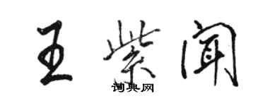 骆恒光王紫闻行书个性签名怎么写