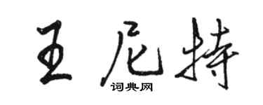 骆恒光王尼特行书个性签名怎么写