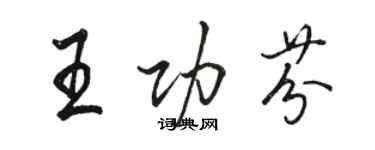 骆恒光王功芬行书个性签名怎么写