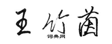 骆恒光王竹茵行书个性签名怎么写