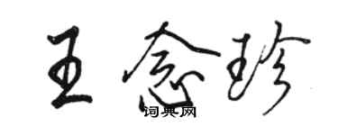 骆恒光王念珍行书个性签名怎么写