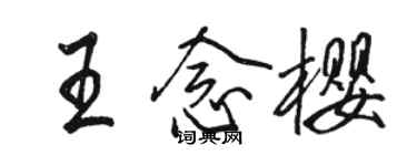 骆恒光王念樱行书个性签名怎么写