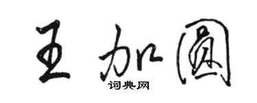骆恒光王加圆行书个性签名怎么写
